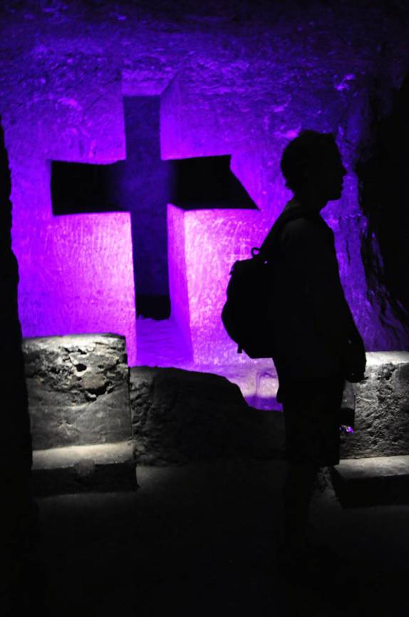 A caminho da Catedral de Sal, na mina em Zipaquirá, próximo à Bogotá, na Colômbia